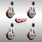 Service Caster 5 Inch 316SS Maroon Poly Swivel 1-7/8 Inch Expanding Stem Caster Set Brake SCC SCC-SS316EX20S514-PPUB-MRN-TLB-178-4 - alternate 3